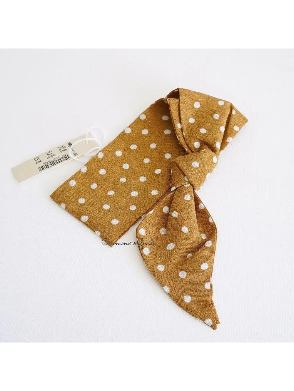 Madewell Silk Skinny Bandana Egyptian Gold Multi - Picture 4 of 5